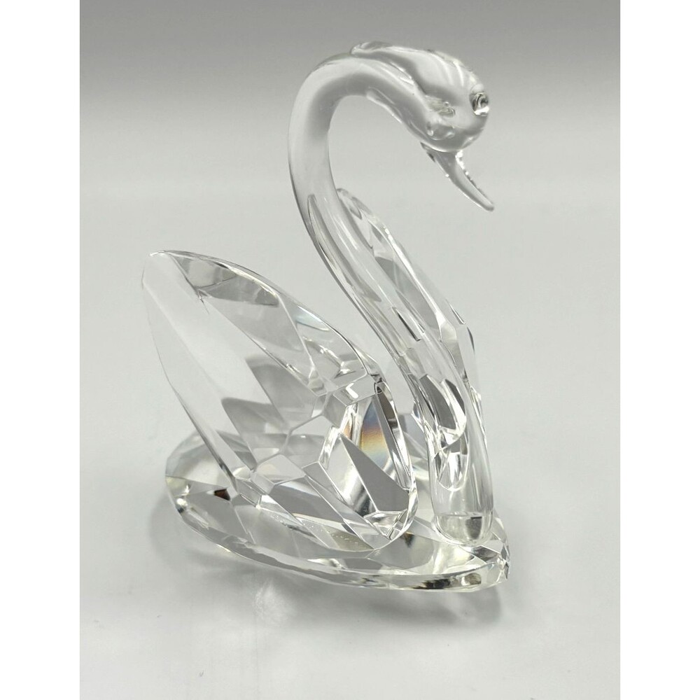VTG *Bohemian*Crystal*Swan Figurine * From Czechoslovakia Wedding Decor Topper